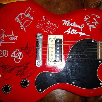 Three Dog Night and Beach Boys Autographed Guitar