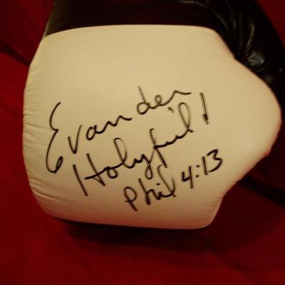 Signed Evander Holyfield Glove 