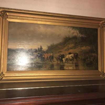 SIGNED CHRISTIAN FRIEDRICH MALI (GERMAN ARTIST AND ART PROFESSOR) 1832-1906, THIS IS NOT A REPRODUCTION, IT IS REAL OIL ON CANVAS AND...