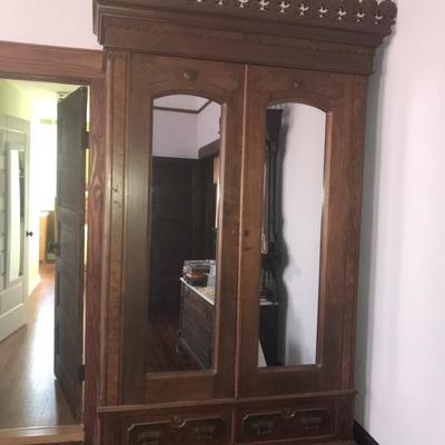 VERY LARGE AND ORNATE WARDROBE