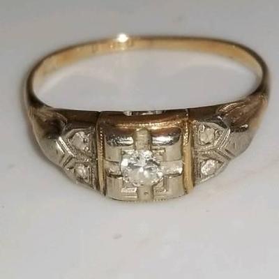 Tru-Blu Vintage 14k Diamond Ring