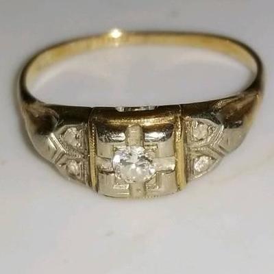 Tru-Blu Vintage 14k Diamond Ring
