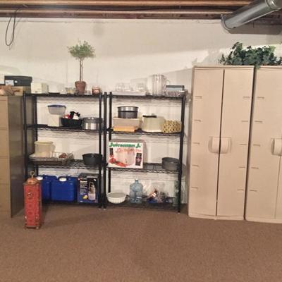 Storage cabinets and shelving