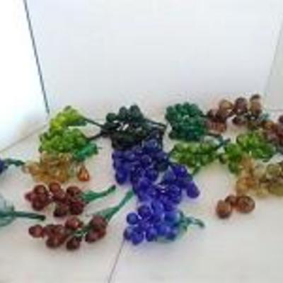 Blown Glass Grapes and Berries