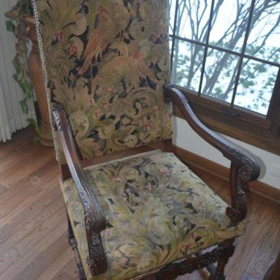 Antique needlepoint chair