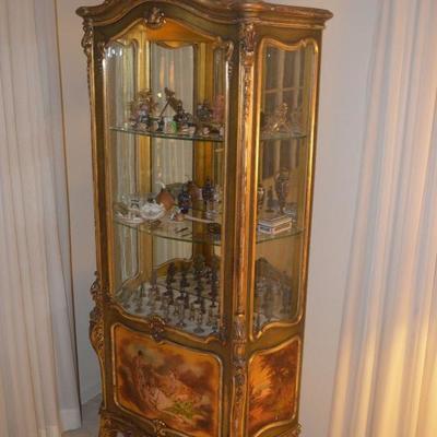 1800's vitrine curio cabinet