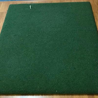 Practice golf tee off green