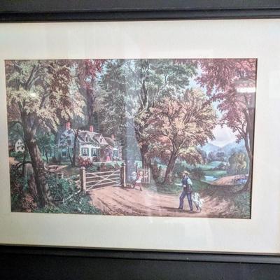 Currier and Ives "Home Sweet Home" Giclee print
