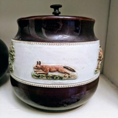 Tobacco Jar with fox