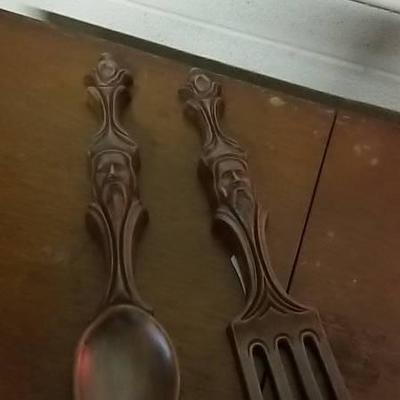 Vintage 1964 Wall Decor Spoon and Fork