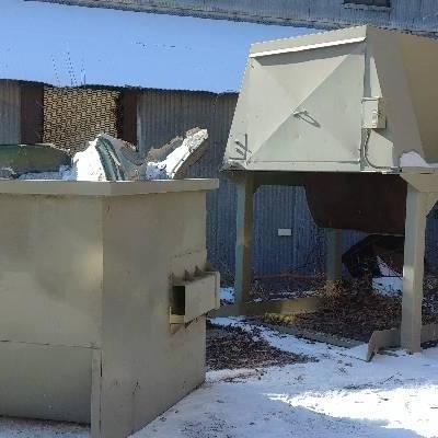 Sebright VertiPack Compactor with 6 Yard Dumpster