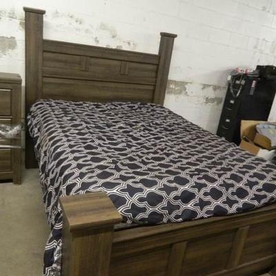 Ashley Queen bed mattress and frame