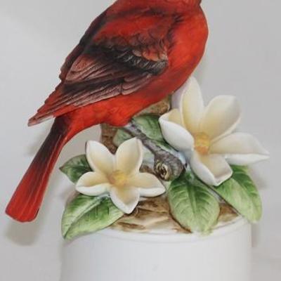 Lefton "Cardinal" KW5158 Bisque Porcelain Figurine (9")
