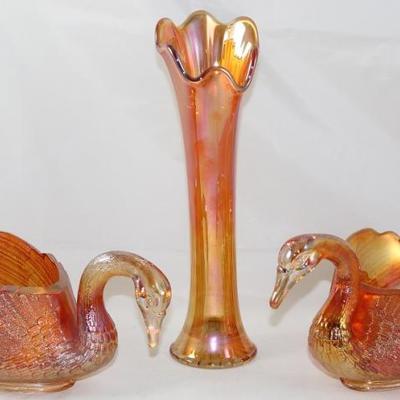 Imperial Glass Co:  Marigold Carnival Glass 9