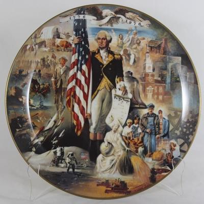 Gorham  "The Omnibus Muralist" Series "200 Years With Old Glory" 1976 Plate 12" 
