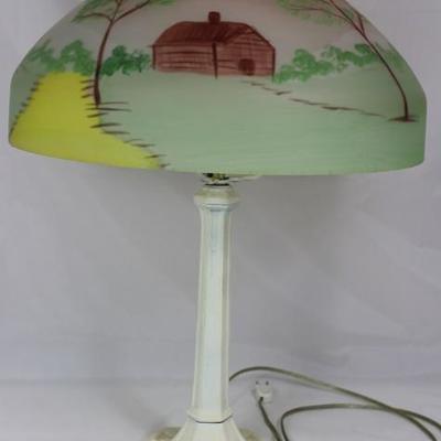 Antique/Vintage Art Deco Cast Metal Table Lamp (21