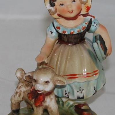 Vintage Porcelain "Mary Had a Little Lamb" Figurine (6")
