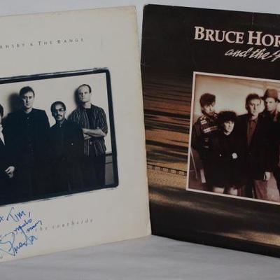 Bruce Hornsby and The Range Record Albums each with Autograph Inscriptions:  "Scenes From the South Side" with Original Sleeve...