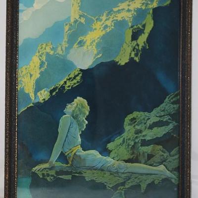 Reinthal & Newma NY 1924 Print by Maxfield Parrish "Wild Geese" in Original Frame (overall