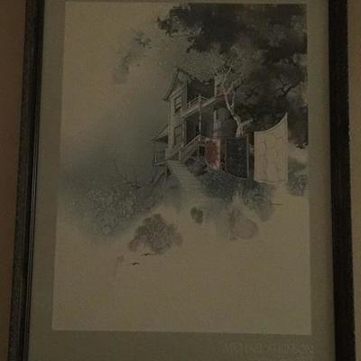 "The Quilt Maker" by Michael Atkinson, Artexpo Texas 1984 Framed Poster  (26.5" x 34.5")