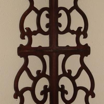 Antique Walnut and Veneers Corner What-not Shelf (24"H x 11"W)