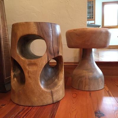 Wood Stools/ Wood Pedestals 