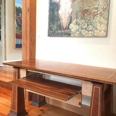 Paulus Hand Crafted Computer Desk with Inlay