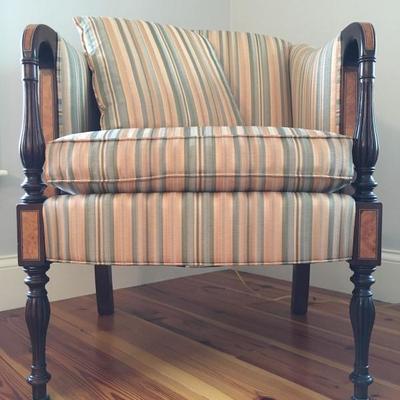 Sloped Armchair with Inlay from Stickley 
