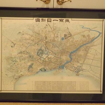 Toyko Map Printed 1897