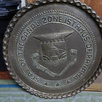 Brass Seal Canal Zone Isthmus of Panama 