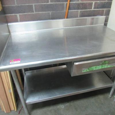 Stainless Steel Table with Drawer and Bottome Shel ...