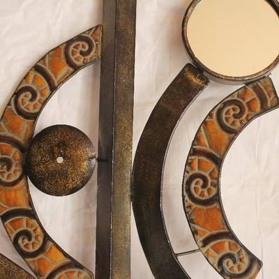 Pair of Unique Metal Abstract Wall Decor- Very Nea ...