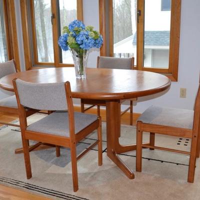 Danish Modern teak kitchen set including table and 4 chairs