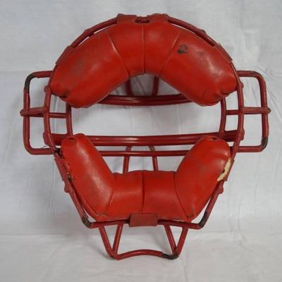 Rawlings Solid Wire Umpire Catchers Red Face Mask, ...