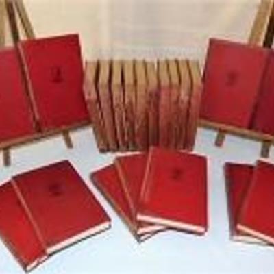 21 Leather Bound Gold Leafed Mark Twain Books