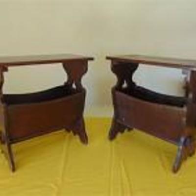 Two Wood End Tables
