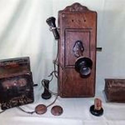 Antique Hand Crank Telephone