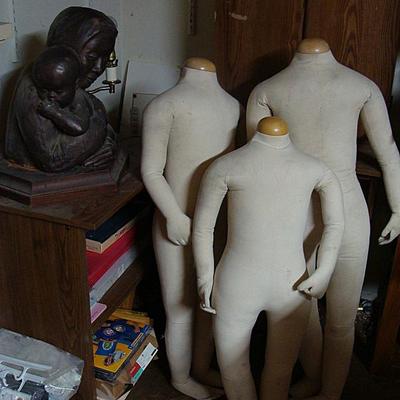 all sizes of mannequins