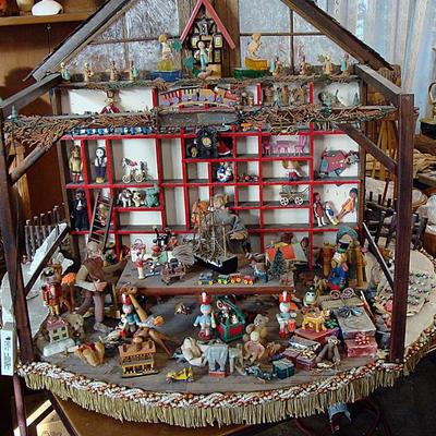 Miniature display of a toy shop