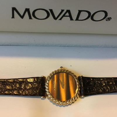 Movado Gold Watch with Leather band 