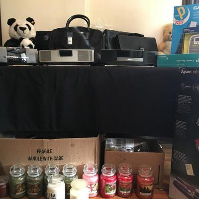 Yankee Candle Collection, NIB Dyson v6, Bose Wave Radios, Cole Haan Leather Briefcases 