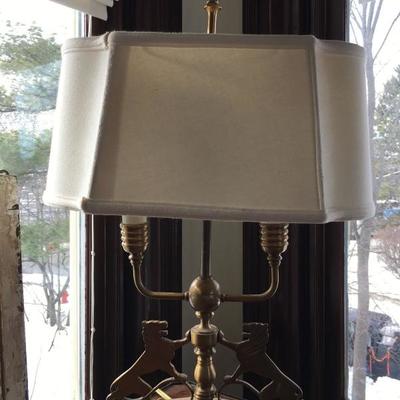 Brass Lion Lamp