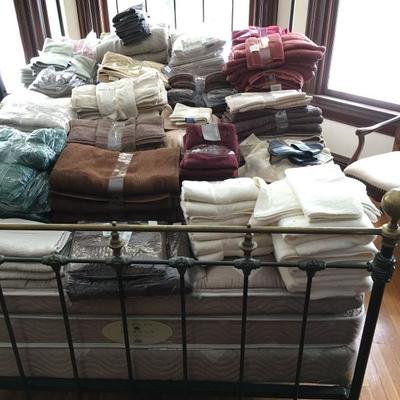 NWT Towels, Antique Brass Bed Frame