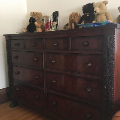 Ralph Lauren 10 Drawer Dresser with Claw Foot 