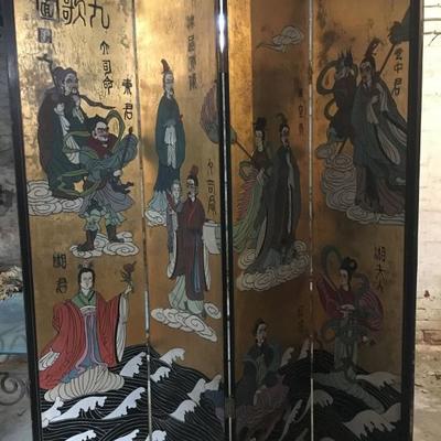 Gilt Asian Screen 
