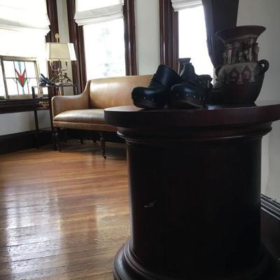 Ralph Lauren Round End Table with Storage 
