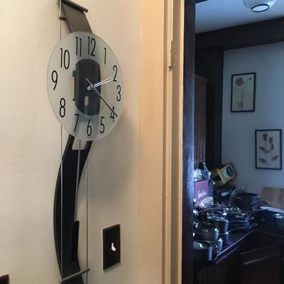 Hermle Chrome Sculptural Wall Clock 