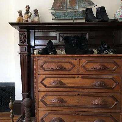 Collection of Andirons, Clipper Ship Weather Vane Boots and Shoes, Lladro
