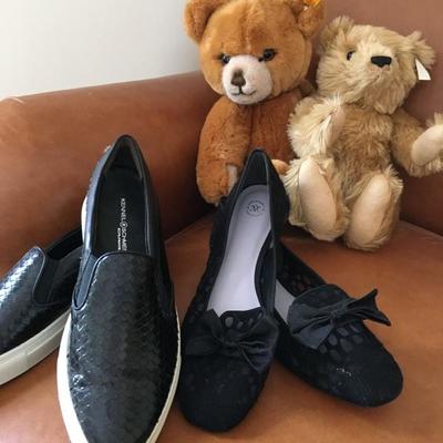 kennel and Schmenger Slip On Sneakers, Johnson and Murphy Flats, Steiff Bears