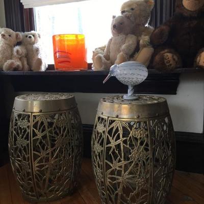 Brass Plant Stands, Steiff Bears, Toikka Sand Piper by Iittala